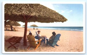 VARADERO BEACH, CUBA~ Chicago & Southern Air Lines PLAYA DE VARADARO Ad Postcard