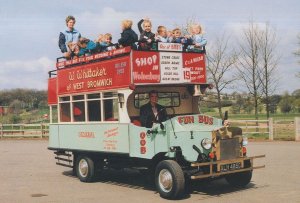 W Whittaker Of West Bromwich Fun Bus Big Linda Postcard