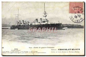 Postcard Old War Cruiser Boat Sully Breastplate