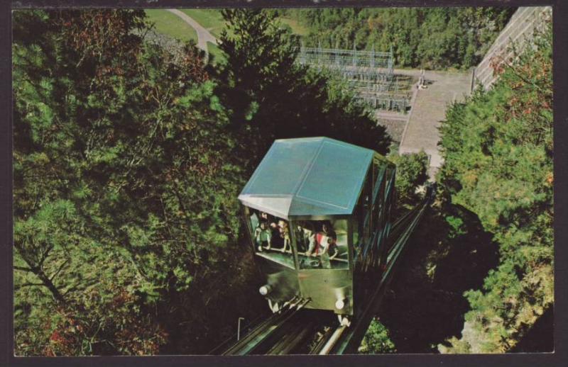 Fontana Dam Incline Cable Car,Fontana Dam CA Postcard 