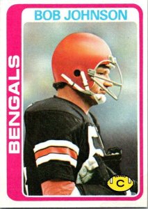 1978 Topps Football Card Bob Johnson Cincinnati Bengals sk7058