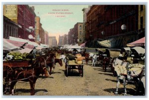 c1940's Street Scene South Water Street  Chicago Illinois IL Unposted Postcard