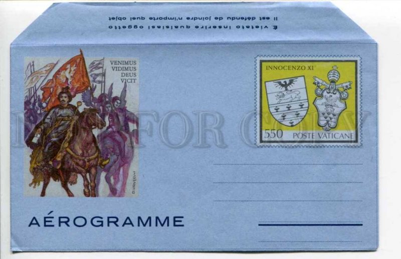 292668 VATICAN 550 lire aerogramme Vangelli Old folding postal COVER