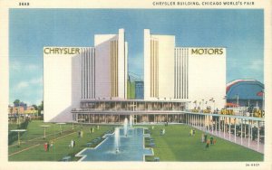 Chicago World's Fair Chrysler Bldg CT Art Colortone 36A8 Postcard