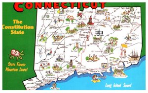 Connecticut   LARGE LETTER and MAP