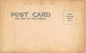 Lewiston ME Libby & Dingley Dam RPPC Postcard