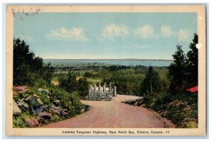 c1940's Lookout Ferguson Highway Near North Bay Ontario Canada Postcard