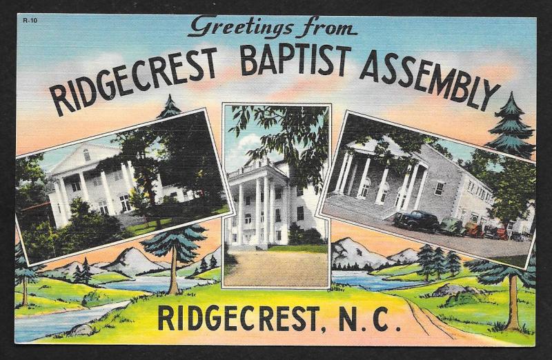 Ridgecrest Baptist Assembly Multi-View Ridgecrest North Carolina Unused c1950s