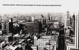 USA Illinois Chicago Looking North Trade Building Observatory Vintage RPPC C281