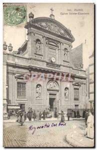 Paris - 3 - Church of St. Elisabeth - Old Postcard