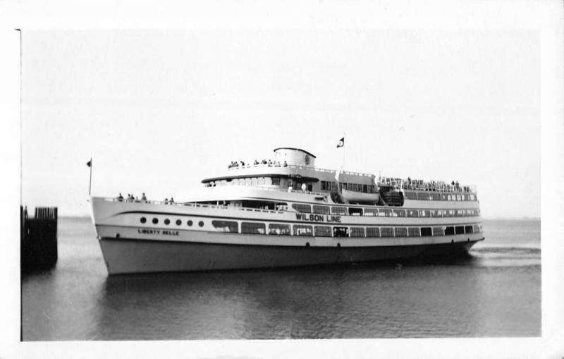 Wilson Line Liberty Belle Passenger Ship Real Photo Antique Postcard K95665