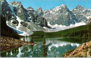 Reflection at Moraine Lake Valley of the Ten Peaks Banff National Park Postcard
