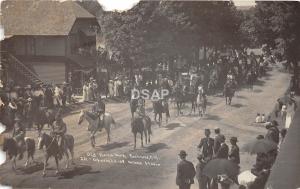 C33/ Rushford New York NY RPPC Postcard c1910 Old Home Week Parade Native Indian