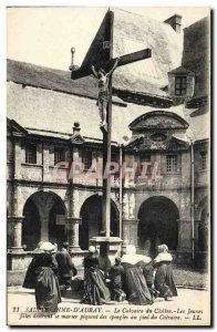 Old Postcard Sainte Anne D & # 39Auray Calvary du Cloitre Girls wishing to ma...