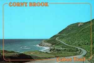 CONTINENTAL SIZE POSTCARD CORNY BROOK ON THE CABOT TRAIL NOVA SCOTIA CANADA