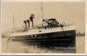 RPPC Steamer SS Princess Charlotte Passenger Ship Gowen Sutton BC Postcard U10