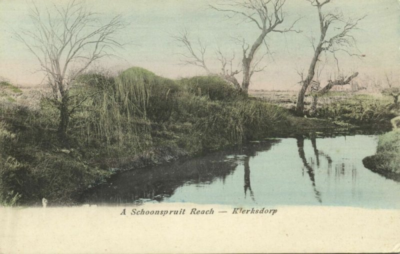 south africa, KLERKSDORP TRANSVAAL, A Schoonspruit Reach (1899)