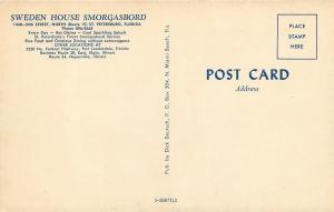 St Petersburg FloridaThe Sweden House SmorgasbordInside Out1950s Postcard