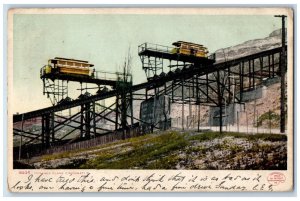 1906 Inclined Plane Train Car Cincinnati Ohio OH Posted Antique Postcard