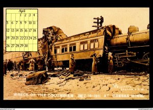 1987 Calendar Series April Wreck Of The Columbian 18 December 1911 Odessa Min...