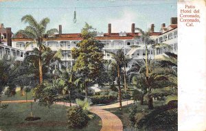 Hotel del Coronado Patio San Diego California 1910c postcard