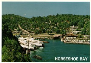 CONTINENTAL SIZE POSTCARD HORSESHOE BAY WEST VANCOUVER BRITISH COLUMBIA VIEW 3