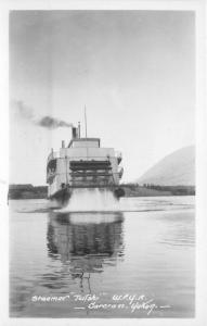 1940s Canada Carcross Yukon Steamer Teitshi RPPC real photo postcard 9593