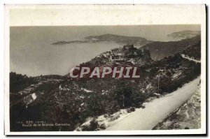 Old Postcard Eze Route De La Grande Corniche