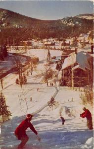 Ste Marguerite Quebec Canada 1960s Postcard Alpine Inn Skiing