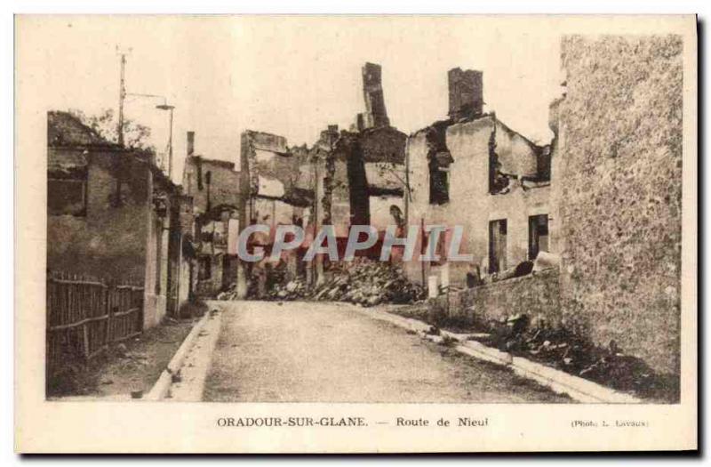 Postcard Modern Army Oradour sur Glane Route Nieul