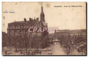 Old Postcard Roanne hotel's Town Square