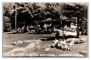 RPPC Point Breeze Lake Wentworth Wolfeboro New Hampshire NH Postcard Y16