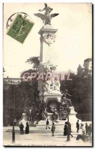 Paris Postcard Ancient Monument Gambetta