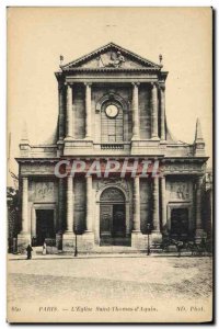 Old Postcard Paris L & # 39Eglise Saint Thomas & # 39Aquin