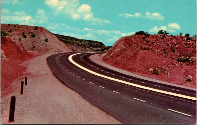 Albuquerque Santa Fe New Mexico Nm Us Highway 85 De Cristo Range Postcard