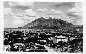 RPPC Vista Parcial de Monterrey, Nuevo León, Mexico c1940s Vintage Postcard
