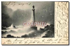 Old Postcard The Eddystone lighthouse