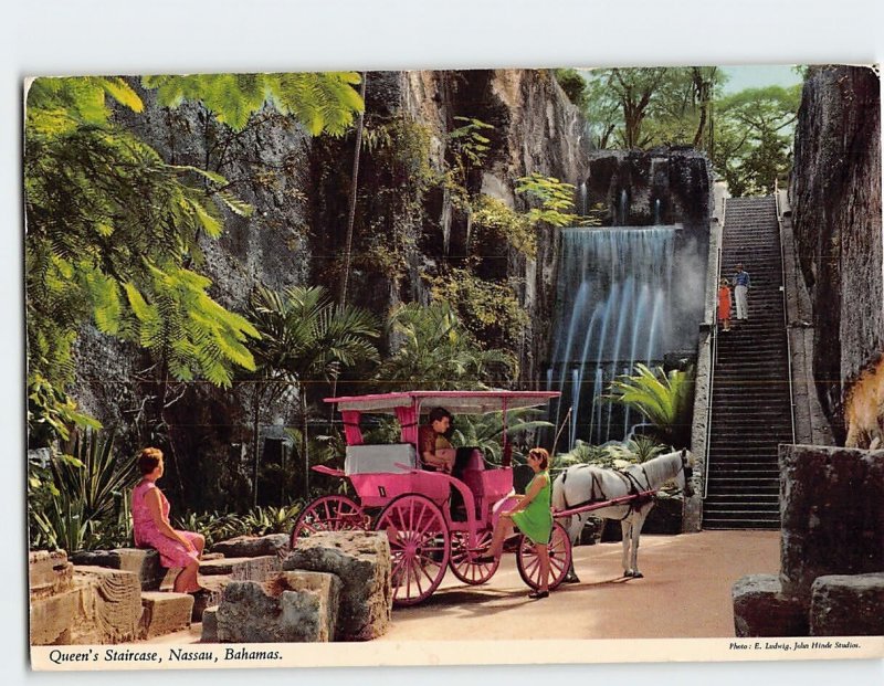 Postcard Queen's Staircase Nassau Bahamas