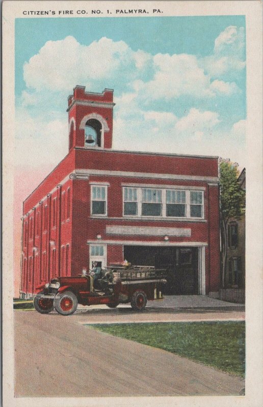 Postcard Citizen's Fire Co No 1 Palmyra PA