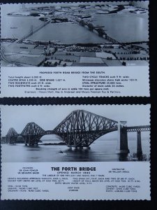 Scotland Edinburgh 2 x THE FORTH ROAD BRIDGE c1930s RP Postcard by Valentine