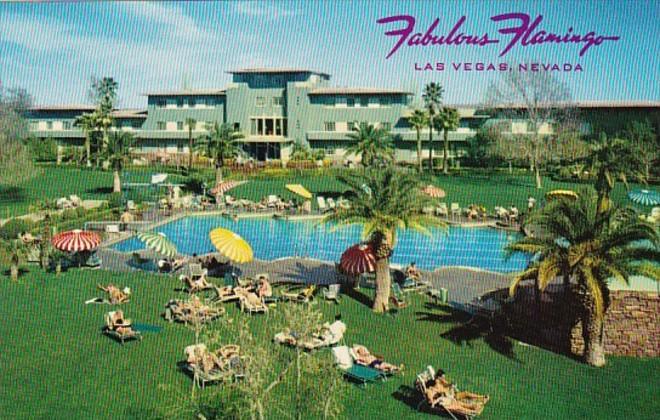 Nevada Las Vegas Flamingo Hotel Olympic Pool Hippostcard