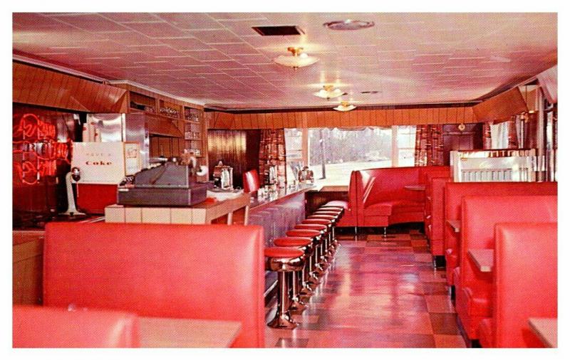 Maine Searsport , Light's Motel and Restaurant  , Interior of Diner 