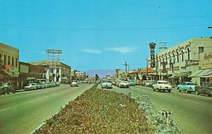 Santa Maria CA Broadway Street View Business District Old Cars Postcard