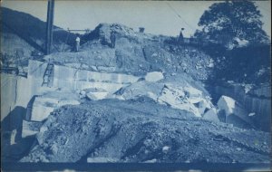 Quarry Mining Rutland? Marble or Granite Cyanotype Real Photo Postcard #2