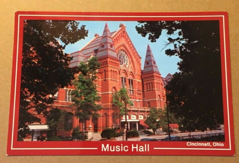 VINT. UNUSED POSTCARD CINCINNATI MUSIC HALL, CINCINNATI, OHIO