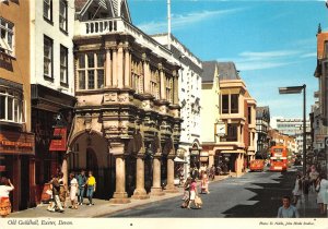 uk45639 old guildhall exeter devon uk  double decker bus