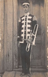 H94/ Wisterman Ohio RPPC Postcard c1910 Putnam Co RARE Band Member  82