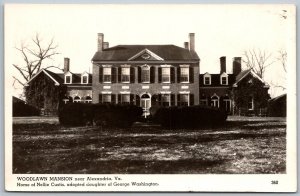 Alexandria Virginia 1930s RPPC Real Photo Postcard Woodlawn Mansion