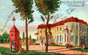 Pennsylvania Philadelphia South Side Of Chestnut Street Circe 1765 1908