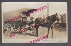 Seattle WASHINGTON RPPC c1910 DELIVERY WAGON Turner & Pease Co. Inc. BUTTER Eggs